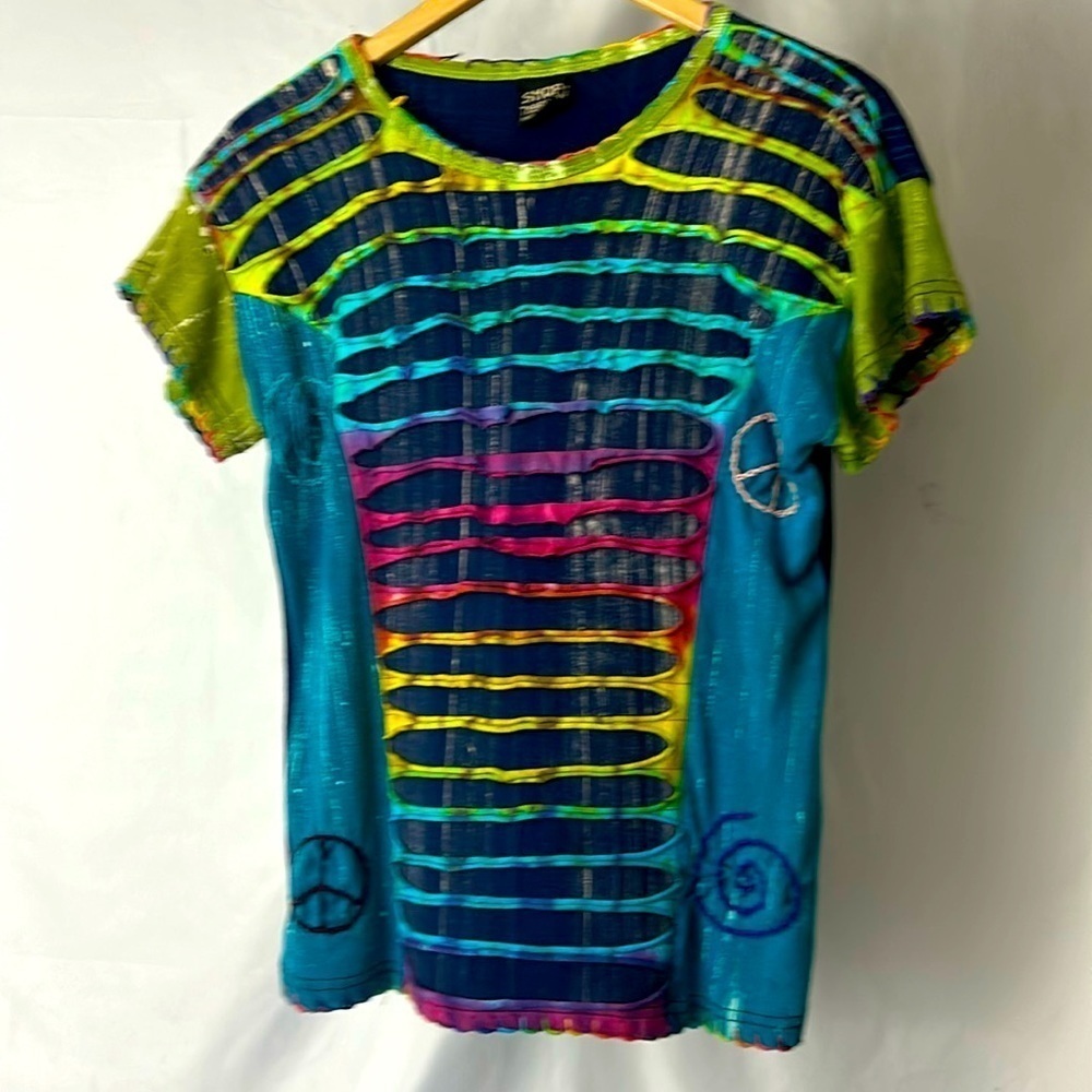 Shop Therapy Boho Hippie Peace Sign Short Sleeve Size S/M